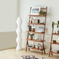 Moderne stijl Open Back Bookshelf Ladder Houten boekenkast voor thuiskantoor
