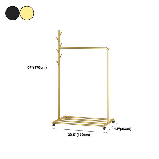 Zeitgenössischer Metallbeatmräder Hängende Schiene Unteres Regal und Hakenhalle Baumbaum