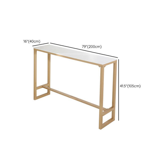 Glam 1/3/5 Pieces Bar Table Set Rectangle Stone Counter Table with Stools for Cafe Clearhalo 'Bar Furniture' 'furn' 'furn_home_bar_bar_sets' 'Furniture' 'Home Bars & Bar Sets' 'home_bar_bar_sets' 'Kitchen & Dining Furniture' 1200x1200_2a4e872e-ffae-4ead-a26a-dfb7672af2d9