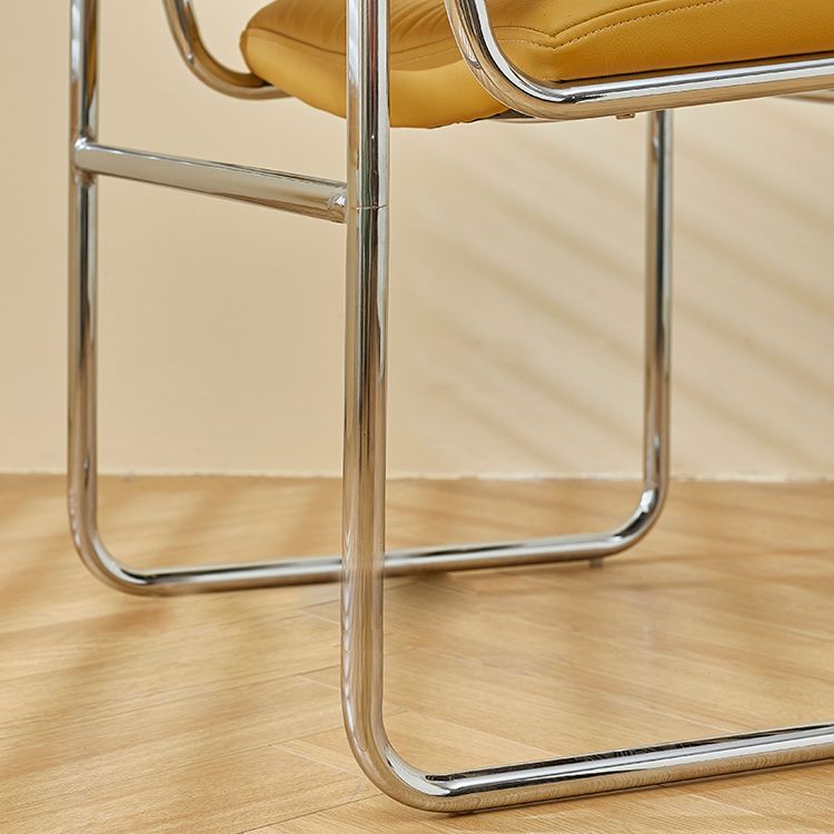 Minimalist Style Upholstered Arm Dining Chairs Solid Back Dining Side Chairs Clearhalo ' kitchen&dining_furn' 'Dining Chairs' 'Dining Tables & Seating' 'dining_chair' 'furn' 'furn_dining_chair' 'Furniture' 'furniture_dining_chair' 'Kitchen & Dining Furniture' 'kitchen' 1200x1200_2a4f5177-b4c8-49f5-9430-3e3dc9f8b11f