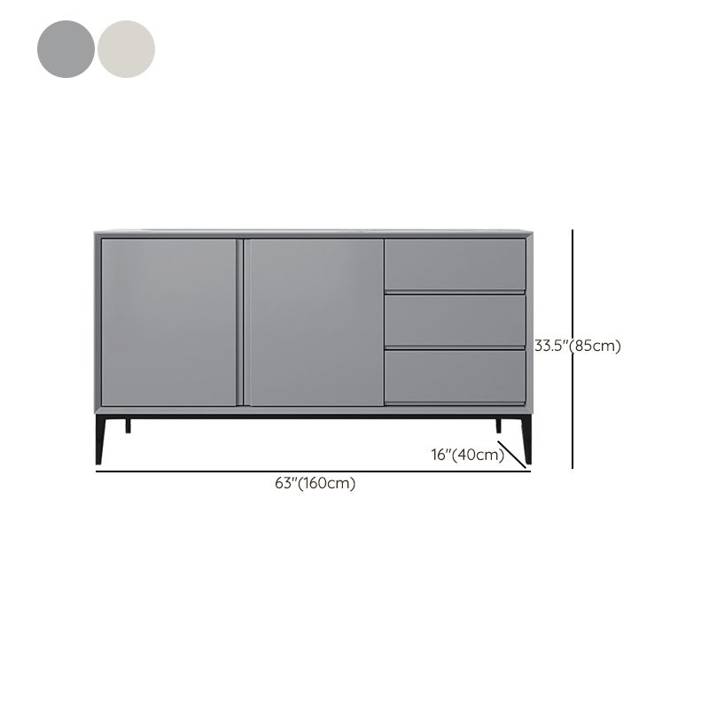 Glam Sideboard buffet 3 cassetti e 2 mobili porte a buffet sideboard