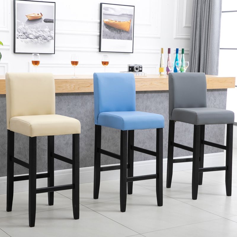 Modern Leather Solid Wood Barstool Bristol Bar Stool with Footrest and Low Back Clearhalo 'Bar Furniture' 'Bar Stools' 'bar_stools' 'furn' 'furn_bar_stools' 'furniture_bar_stools' 'Kitchen & Dining Furniture' 'kitchen&dining_furn' 'kitchen' 'kitchen_furn' Furniture' 1200x1200_2a51e649-9a80-4ac1-9dd0-357870aaa361