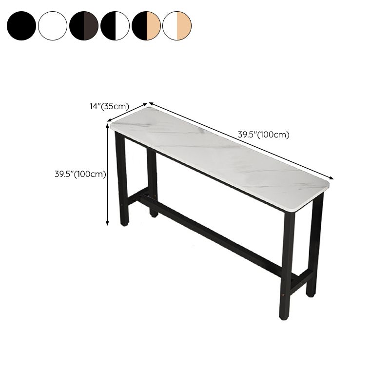 Modern Wooden Bistro Bar Table Rectangle Metal Base Bar Table Clearhalo 'Bar Furniture' 'Bar Tables' 'bar_tables' 'furn' 'furn_bar_tables' 'Furniture' 'Kitchen & Dining Furniture' 1200x1200_2a51efae-ce90-4974-a635-33ce2937e494