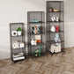 Urban Closed Back Bookshelf Metal Vertical Bookcase for Living Room
