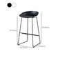 Scandinavian Style Barstool Plastic Low Back Bar Stool with Footrest