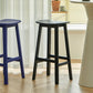 Contemporary Ash Wood Contoured Seat Indoor Armless Bar Stools