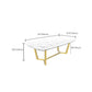 Traditional Luxury Dining Table for Home Glossy White Table with Gold Metal Frame Clearhalo 'Dining Tables & Seating' 'Dining Tables' 'dining_table' 'furn' 'furn_dining_table' 'Furniture' 'Kitchen & Dining Furniture' 1200x1200_2a548fb8-8633-4e9c-af4d-f0747d352070