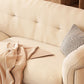 Contemporary Fabric Tufted Flared Arm Living Room Standard Seating