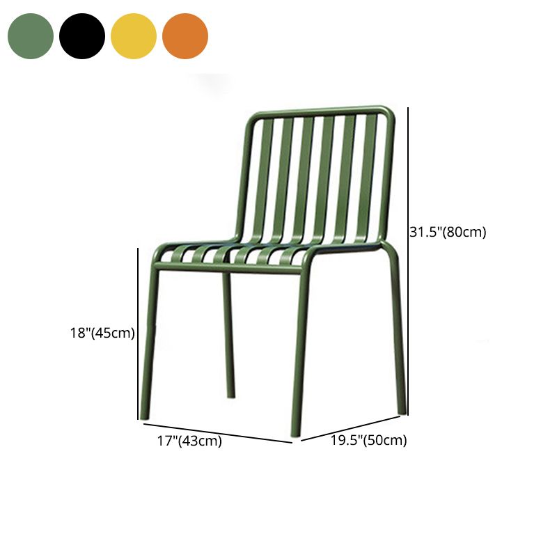 Glam Metal Kitchen and Patio Dining Side Chair Slat Back Arm Chair Clearhalo 'Dining Chairs' 'Dining Tables & Seating' 'dining_chair' 'furn' 'furn_dining_chair' 'Furniture' 'furniture_dining_chair' 'Kitchen & Dining Furniture' 1200x1200_2a55a9bd-07a4-44fc-8cd9-99e6c3f371a2