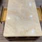 Rectangular Single Storage Coffee Cocktail Table with Marble Top