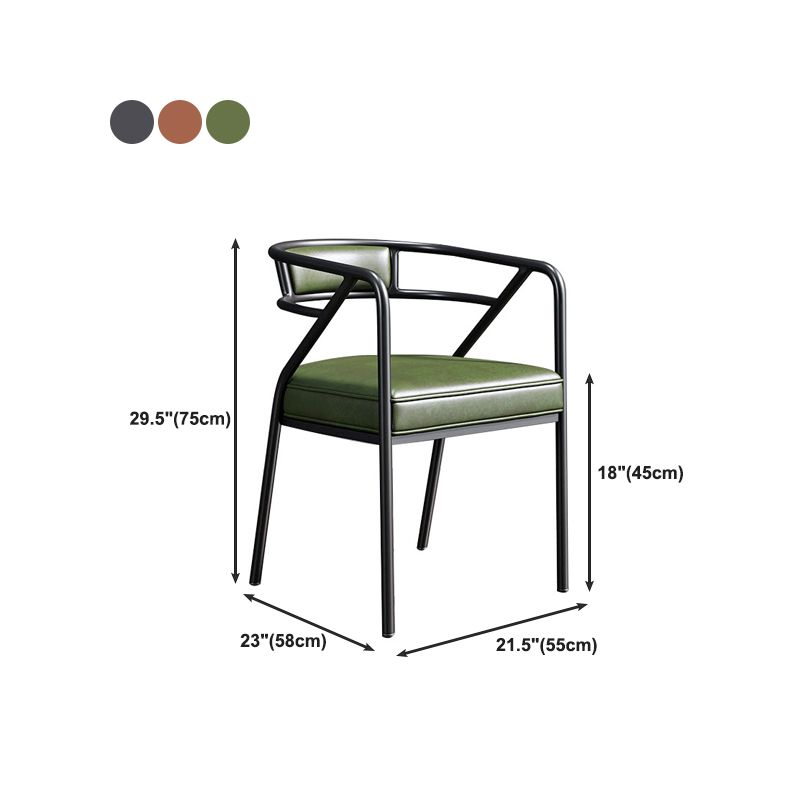 Nordic Design Faux Leather Side Chair Open Back Dining Side Chairs Clearhalo 'Dining Chairs' 'Dining Tables & Seating' 'dining_chair' 'furn' 'furn_dining_chair' 'Furniture' 'furniture_dining_chair' 'Kitchen & Dining Furniture' 1200x1200_2a57c9a3-8a07-4682-83ae-a90a4c72264f