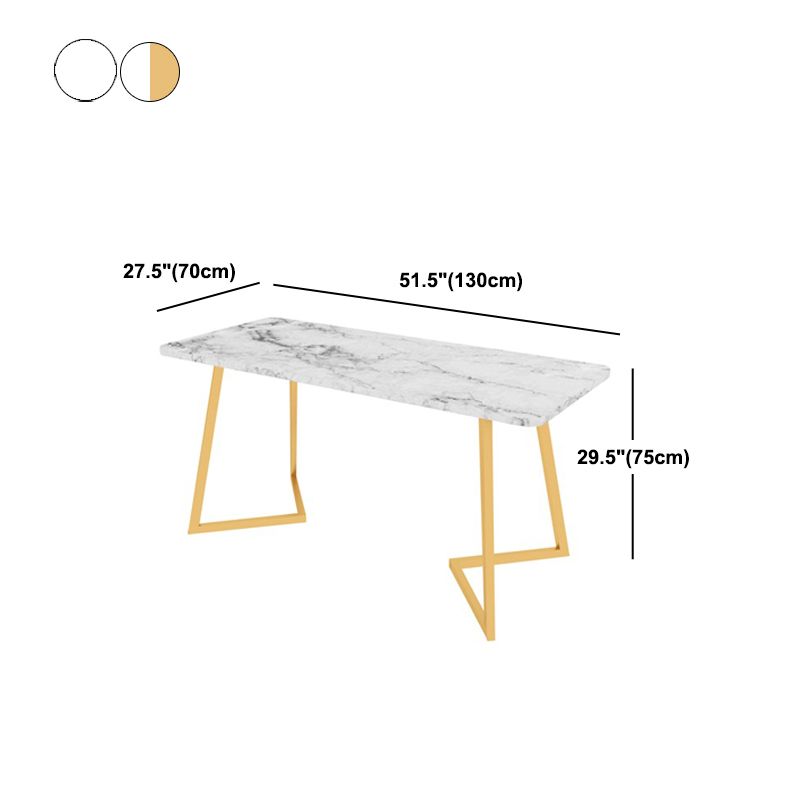 Glam Style Office Desk Artificial Marble Study Room and Office Writing Desk Clearhalo 'Furniture' 'furniture_office_desk' 'Office Desks' 'Office Furniture' 'office_desk' 1200x1200_2a5859d4-eecc-4762-a974-cd901c5c1d3b