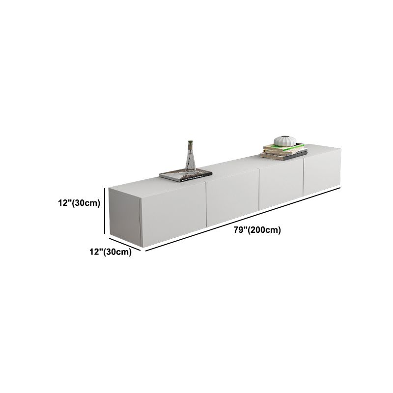 12 / 16 - Inch TV Console Faux Wood TV Console Stand With Cabinets / Drawers in White Clearhalo 'furn' 'furn_tv_stands_entertainment_centers' 'Furniture' 'Living Room Furniture' 'TV Stands & Entertainment Centers' 'TV Stands & Media Storage Furniture' 'tv_stands_entertainment_centers' 1200x1200_2a5869d6-edb3-48fb-9d88-d2dcd241579d