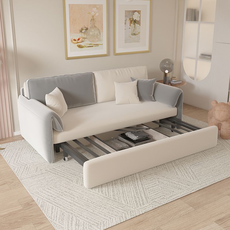 Contemporary Foldable Futon Sleeper Gray Futon Sleeper Sofa Bed Clearhalo 'furn' 'furn_futons' 'Furniture' 'Futons & Daybeds' 'Futons' 'Living Room Furniture' 1200x1200_2a5874c5-c325-42f1-be04-3609f70d6a99