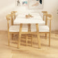 Modern Rectangular Dinner Table Wooden Tabletop with Metal Legs