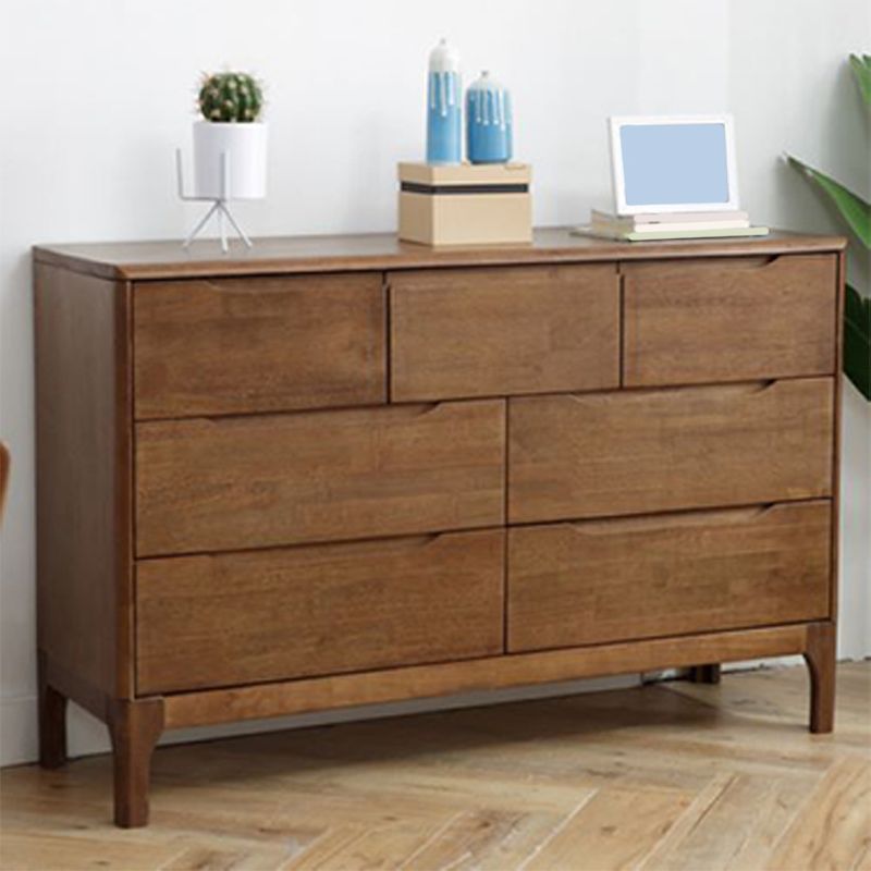 Contemporary Rubber Wood Storage Chest Home Chest with Drawers Clearhalo 'Bedroom Furniture' 'Dressers & Chests' 'dressers_chests' 'furn' 'furn_dressers_chests' 'Furniture' 1200x1200_2a58ce20-d166-45e1-8566-540f72aed463
