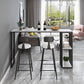 Rectangle Living Room Pub Height Dining Table Marble Bistro Table with Storage Clearhalo 'Bar Furniture' 'Bar Tables' 'bar_tables' 'furn' 'furn_bar_tables' 'Furniture' 'furniture_bar_tables' 'Kitchen & Dining Furniture' 1200x1200_2a591176-0394-42de-ba1e-07b89b7c0ac0