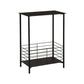 23.62" Tall Rectangular Side Accent Table Metal 4 Legs End Table