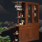 Bar Pulls Traditional Solid Wood Shelves Included Accent Cabinet