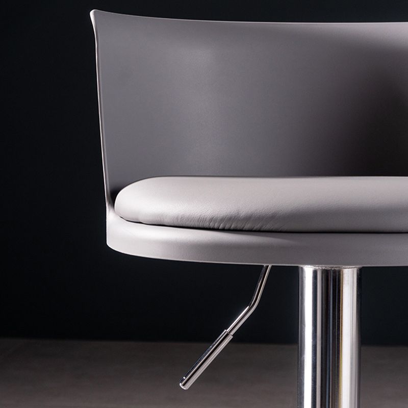Scandinavian Adjustable Height Barstool Faux Leather Swivel Bar Stools Clearhalo 'Bar Furniture' 'Bar Stools' 'bar_stools' 'furn' 'furn_bar_stools' 'Furniture' 'Kitchen & Dining Furniture' 1200x1200_2a5acd13-021b-4195-8ce1-f4e9e44655d1