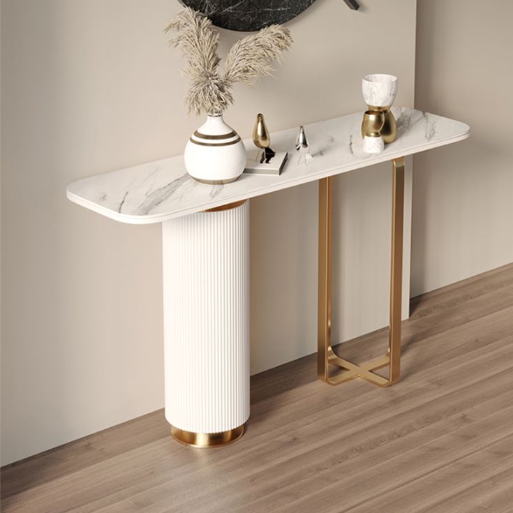 Consola Glam Tabla 15.74 "Mesa de sofá de la consola rectangular W para Hall