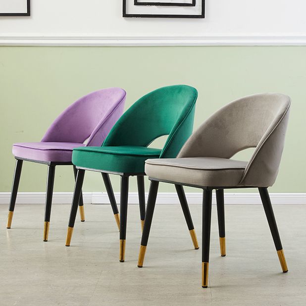 Modern Home Open Back Side Chair Matte Finish Fabric Dining Chair Clearhalo ' kitchen&dining_furn' 'Dining Chairs' 'Dining Tables & Seating' 'dining_chair' 'Furniture' 'furniture_dining_chair' 'Kitchen & Dining Furniture' 'kitchen' 1200x1200_2a5b27c0-7792-457b-a1ce-6068bc9fbac5