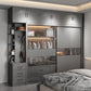 Modern Style Glass Wardrobe Gray Colour Soft Close Drawer Wardrobe Closet Clearhalo 'Armoires & Wardrobes' 'armoires_wardrobes' 'Bedroom Furniture' 'furn' 'furn_armoires_wardrobes' 'Furniture' 1200x1200_2a5b3919-cb8b-41b7-a1c7-2c458ed92a2e