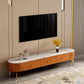 Scandinavische tv -standaard steen ingesloten opslag tv -console met 3 laden