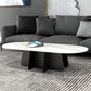 Glam Style Oval Coffee Table with Marble Top and Iron Base in Black Clearhalo 'Coffee & Accent Tables' 'Coffee Tables' 'coffee_tables' 'furn' 'furn_coffee_tables' 'Furniture' 'Living Room Furniture' 1200x1200_2a5d5081-08c3-4b60-b599-9a43e57d63f3