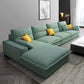 71" W Sectional Sofa L-Shape Stationary Linen Sectional Sofa