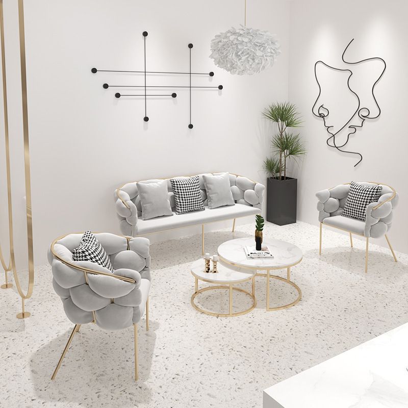 Zeitgenössischer Stofftuxedo Arm Sofe Back Rücken Standard -Sofa