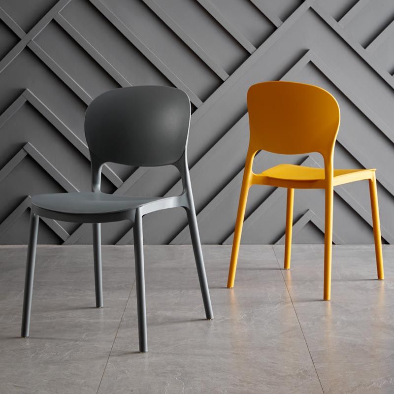 Glam Plastic Side Chair Stacking Open Back Dining Side Chair Clearhalo 'Dining Chairs' 'Dining Tables & Seating' 'dining_chair' 'furn' 'furn_dining_chair' 'Furniture' 'Kitchen & Dining Furniture' 1200x1200_2a5f1ef3-9912-4edf-81b5-64d07e460d3a