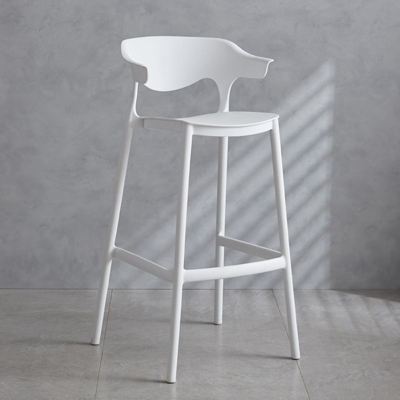 Contemporary Plastic Low Back Counter Stool Plastic Furniture in Matte Finish for Indoor Clearhalo 'Bar Furniture' 'Bar Stools' 'bar_stools' 'furn' 'furn_bar_stools' 'Furniture' 'Kitchen & Dining Furniture' 1200x1200_2a5ff6bd-b52d-4556-bfd6-a302f8b820c6