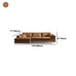 Divano top cuscino marrone e chaise in pelle finta divano posteriore sciolto - 30,7 "h