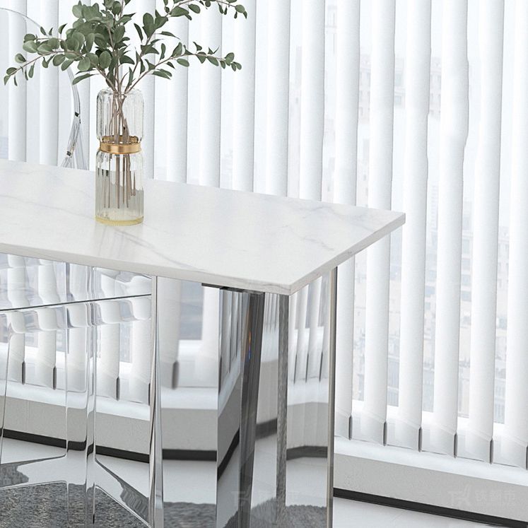 モダンな1/2/3ピースバーテーブルセット長方形の石のカウンターテーブルとアクリルスツール