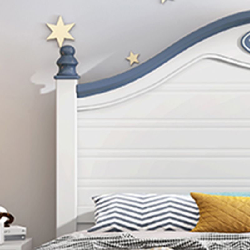 Scandinavian Solid Color Slat Bed Arched Bed With Custom Wood Legs