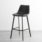 Contemporary Leather Bar Height Stool Metal Base Bar Stool for Living Room