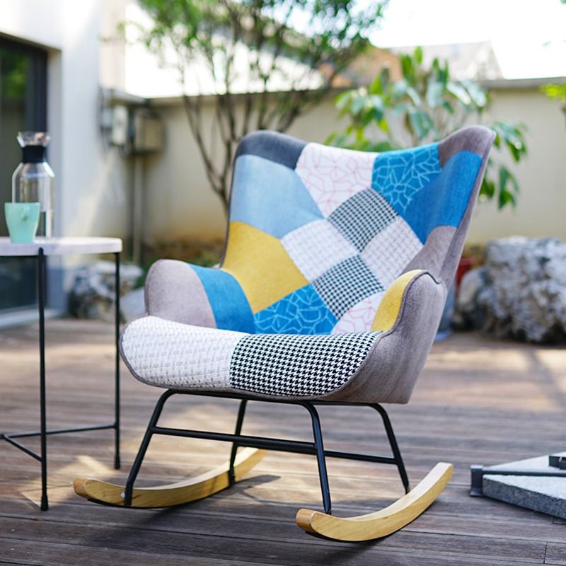 Ergonomic Contemporary Rocking Accent Chair with Seat Cushion Rocker Chair Wingback Clearhalo 'Chairs & Seating' 'furn' 'furn_rocking_chairs' 'Furniture' 'Living Room Furniture' 'Rocking Chairs' 'rocking_chairs' 1200x1200_2a67fcb4-52ed-42b9-b3a9-5bd28ea3ff4f