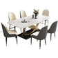 Nordic Glam Sintered Stone Dining Table Set 1/2/5/7 Pieces Dining Set for Home Clearhalo 'Dining Room Sets' 'Dining Tables & Seating' 'dining_room_set' 'furn' 'furn_dining_room_set' 'Furniture' 'furniture_dining_room_set' 'Kitchen & Dining Furniture' 1200x1200_2a697a12-9c53-4af6-8880-3ebf633273ea