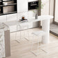 Kitchen Stone Top Counter Table Metal Base 42-inch Height Modern Bar Table Clearhalo 'Bar Furniture' 'Bar Tables' 'bar_tables' 'furn' 'furn_bar_tables' 'Furniture' 'furniture_bar_tables' 'Kitchen & Dining Furniture' 1200x1200_2a69d03a-9b8c-4d13-9437-e6d6ba75d0cf