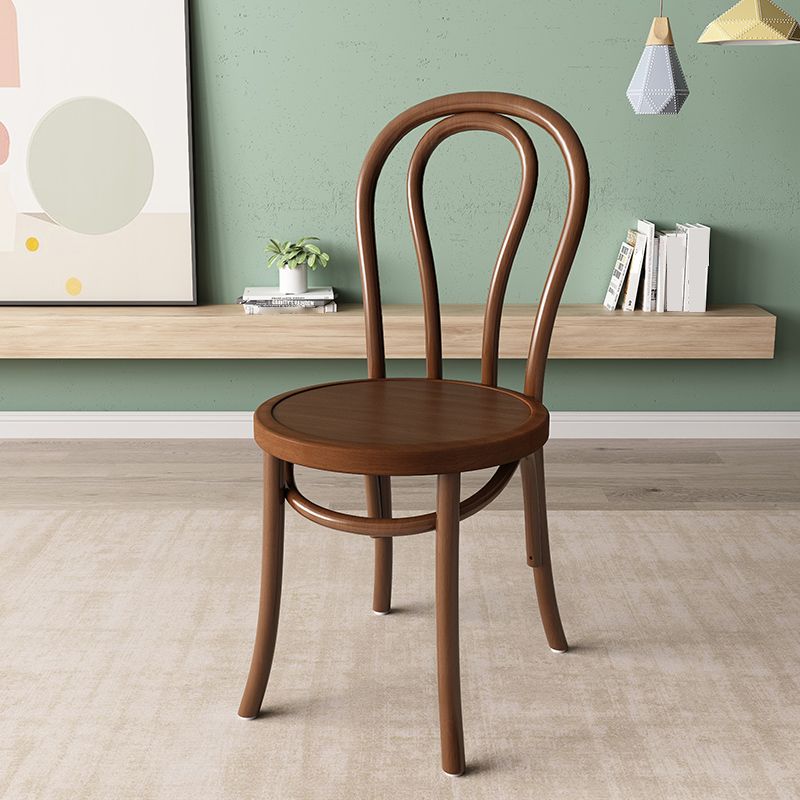 Scandinavian Dining Room Armless Chair Wood Windsor Back Dining Side Chair Clearhalo 'Dining Chairs' 'Dining Tables & Seating' 'dining_chair' 'furn' 'furn_dining_chair' 'Furniture' 'Kitchen & Dining Furniture' 1200x1200_2a6bd9e8-a1f6-449a-ba7f-c8209491e0a6