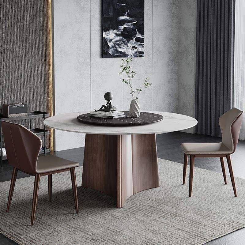 Contemporary 1/3/4/7/11 Pieces Furniture Round Stone Dining Set for Home Clearhalo 'Dining Room Sets' 'Dining Tables & Seating' 'dining_room_set' 'furn' 'furn_dining_room_set' 'Furniture' 'Kitchen & Dining Furniture' 1200x1200_2a6c260f-8409-4a56-b9b2-42243214c8f9