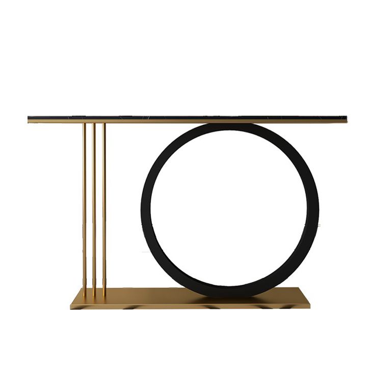 Mesa de acento de piedra moderna de 31.5 pulgadas de altura con estante