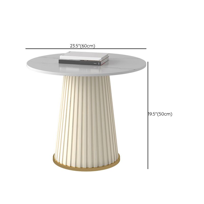 Pedestal 2 Piece Bunching Coffee Tables Glam Slate Top Cocktail Table Set