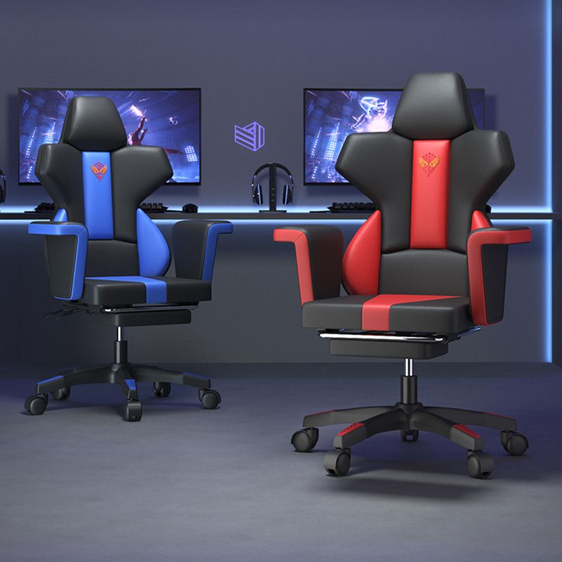 Modern Fixed Arm Desk Computer Chair High-Back Chair with Wheels Clearhalo 'furn' 'furn_office_chair' 'Furniture' 'Office Chairs' 'Office Furniture' 'office_chair' 1200x1200_2a70c545-162c-4639-9d89-47ce063da02e