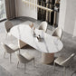 Stone Dining Table Contemporary Style Oval Dining Site Table for Home