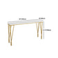 Artificial Marble Top Rectangular Bar Table Luxurious Bistro Table with 4 Legs