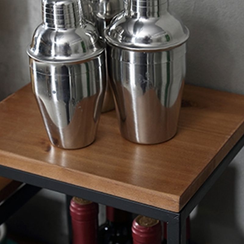 Industrial Metal Wine Holder Rack Wall Mounted Wine Jail with Shelf