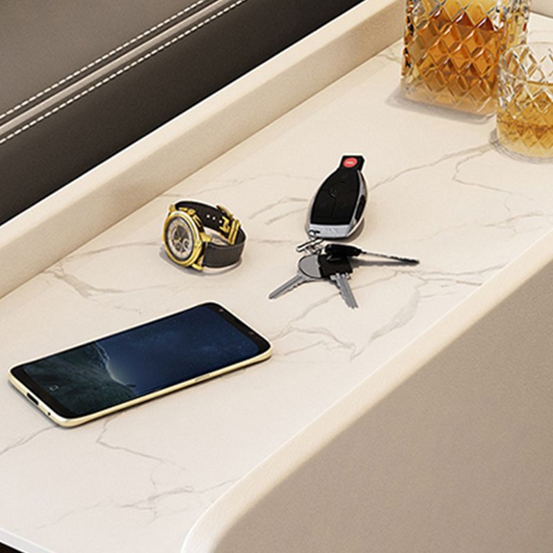 Rectangular Pine 4 Legs Side Table 11.8" Wide Two-Drawer End Table