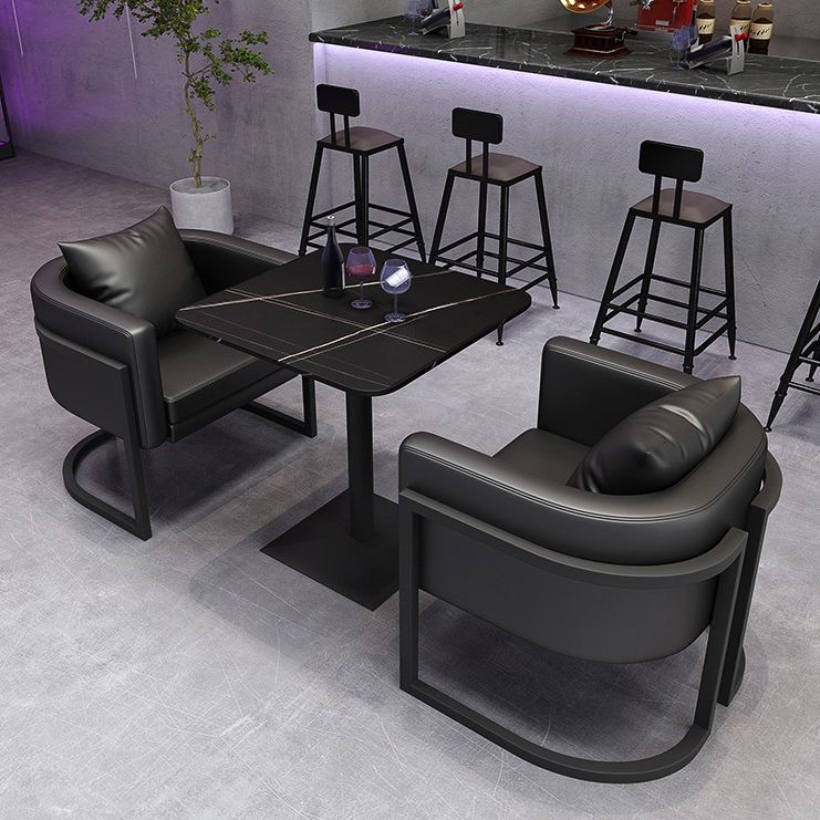 Industrial Dining Table Black Sintered Stone Table with Metal Base for Dining Room Clearhalo ' dining_table' 'Dining Tables & Seating' 'Dining Tables' 'furn' 'furn_dining_table' 'Furniture' 'furniture_dining_table' 'Kitchen & Dining Furniture' 'kitchen&dining_furn' 'kitchen' 'kitchen_dining_table' 1200x1200_2a72a893-c911-4182-b7af-17dfae3902c7